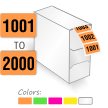 1001 to 2000 Sequential Number Labels In Dispenser