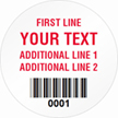 Custom Circular 1" Barcode Label