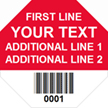 Custom 1" x 1" Octagon Barcode Label