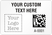 Custom 2D Label Template, 1" x 1.5" Rectangle