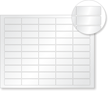 Sheet of LusterGuard Metallized Polyester Labels - ¾ in. x 2 in. (50 Labels / Sheet)