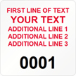 Square Custom Template   Numbering