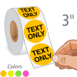 Fluorescent Circular Label Template, Write Your Personalized Text