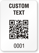 Personalized Text Numbering QR Code Rectangular Label Template