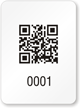 Customizable Rectangular Numbered Label With QR Code