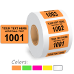 Customizable Color Coded Consecutively Numbered Labels Roll