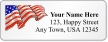 Customizable Address Label With American Flag Symbol
