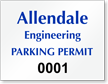 Personalized ForgeGuard Pre printed Tamper Evident/Voiding Parking Permit Insert