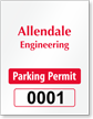 Design ForgeGuard Vertical Parking Permit Void Security Insert