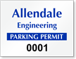 Custom ForgeGuard Tamper Evident Horizontal Parking Permit Security Insert