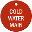 Cold Water Main Stock Engraved Valve Tag
