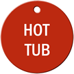 Hot Tub Stock Engraved Valve Circular Tag