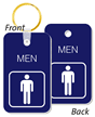 MEN Bathroom Keychain, Double Sided