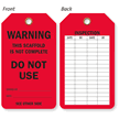 Warning Scaffold Not Complete Two Sided Status Tag