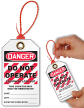 Don't Operate Equipment Locked Out Danger Tie Tag
