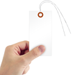 White HDPE Shipping Tags (with pre attached wires)