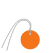 Plastic Circle Wired Tags, Orange