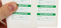Calibration I.D. By, Date, Due Labels