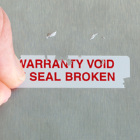 ½" x 2" Warranty Seals