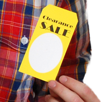 Clearance Sale Tags With Slit