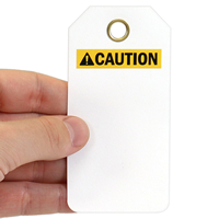 Blank ANSI Caution Tags