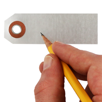 1" X 3.125" Write On Blank Aluminum Markings Tag