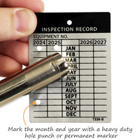 Inspection Metal Tag - 4-Year Maintenance