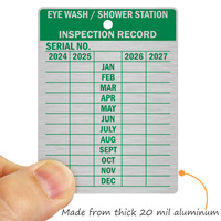 Eye Wash Station Inspection Tag