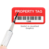 Anodized metal asset tags are durable