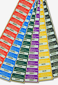Asset Tags Come in a Broad Range Of Appealing Colors. 