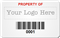 Asset Label, Property of Company Name with Barcode