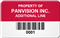 Asset Label, Property of Company Name with Barcode