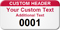 Customizable Numbered Asset Tag with Custom Header 