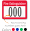 Fire Extinguisher Label, Consecutive Numbering